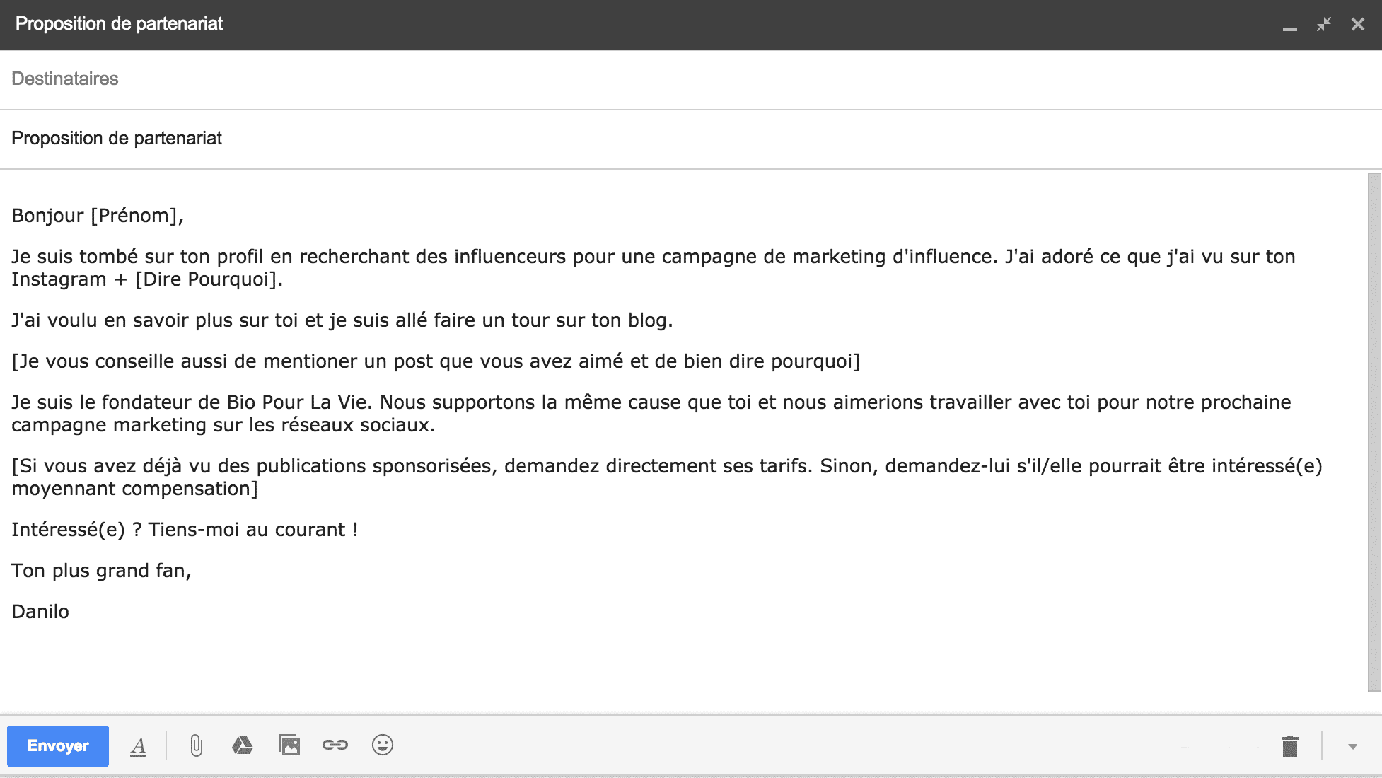 Description de vous-même exemple datant